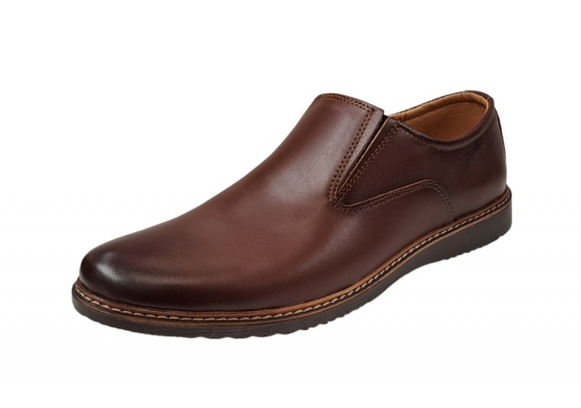 Pantofi barbati casual, din piele naturala maro, CIUCALETI SHOES, 330ELM